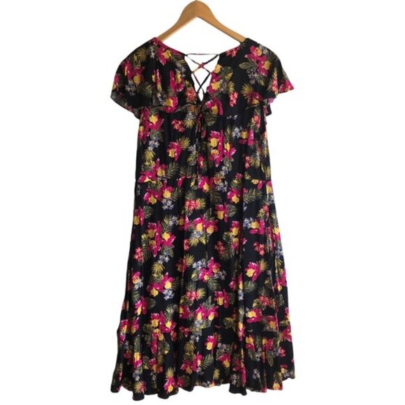 Michel Studio Dress US 12 Floral Party Dress Multi Black Pink Yellow Gre… - Picture 9 of 16